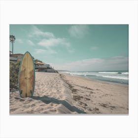 Surfboard On The Beach 1 Canvas Print