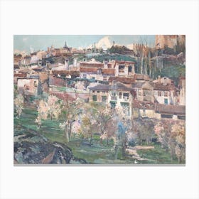 City In Spring Canvas Print