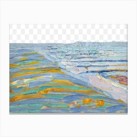 View From The Dunes With Beach And Piers, Domburg Border, Piet Mondrian Canvas Print