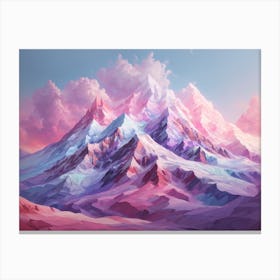 Abstract Mountain Landscape Print  Canvas Print