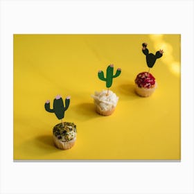 Cactus Cupcakes 1 Canvas Print