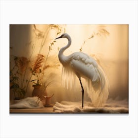 Poster Crane Chinese Style A Canvas Print