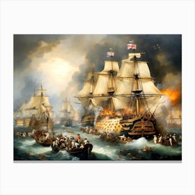 The Battle Of Trafalgar Canvas Print