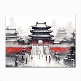 Beijing, Asian Painting Canvas Print