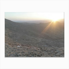 Sunset in the desert Canvas Print