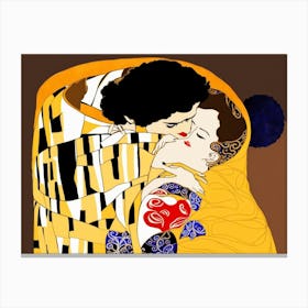 Kiss By Gustav Klimt Canvas Print