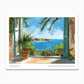 Menorca From The Window Series Poster Painting 3 Canvas Print