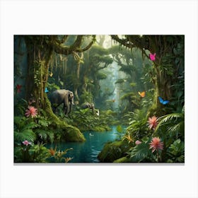 Jungle Scene 1 Canvas Print