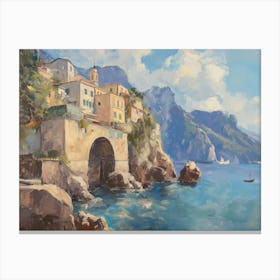 Coastal Cliffs And Buildings Along The Amalfi Coast In Italy Toile