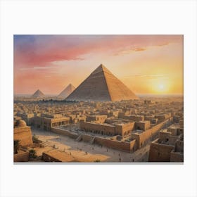 Mystic Pyramids Of Giza Canvas Print