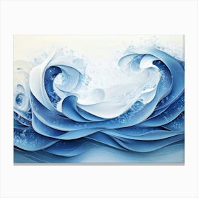 Blue Waves Canvas Print