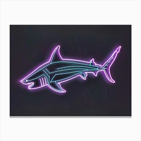 Neon Purple Smallscale Cookiecutter Shark 1 Canvas Print