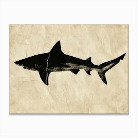 Goblin Shark Silhouette 3 Canvas Print