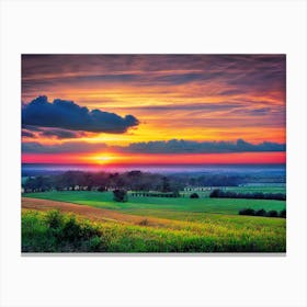 Sunset In The Countryside 48 Canvas Print