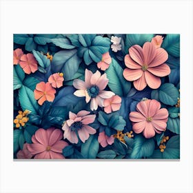 Floral Wallpaper 4 Canvas Print