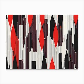 Red And Black vector art Canvas Print