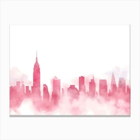 Pink City Skyline Canvas Print