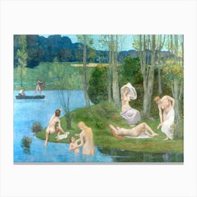 Naked Women, Summer, Pierre Puvis De Chavannes Canvas Print