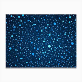 A Deep Blue Background With An Array Of Glowing, Defocused Circles, Creating A Magical And Abstract Feel Canvas Print