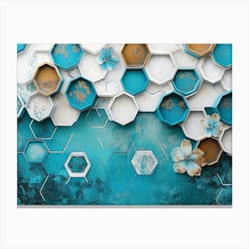 Abstract Hexagons 5 Canvas Print