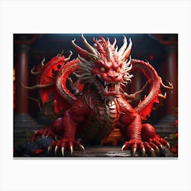 Chinese Red Dragon 5 Canvas Print