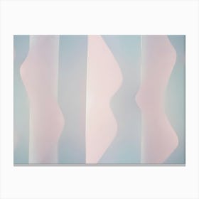 Abstract 3d Rendering Of Curved, Flowing Shapes In Soft Pink And Blue Tones, Creating A Modern And Minimalist Design Canvas Print