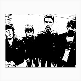 Talking Heads Band Music Black In White Canvas Print