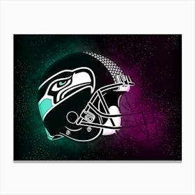 Seattle Seahawks Helmet Style Canvas Print