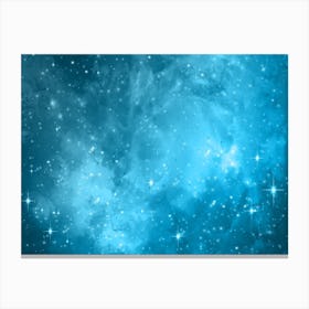 Shining Blue 2 Galaxy Space Background Canvas Print