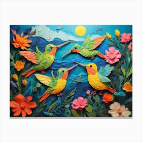 Hummingbirds ala Vincent Canvas Print