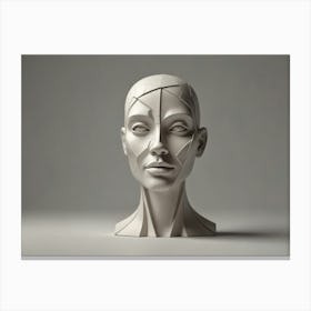 Human Head Sculpture Canvas Print