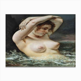 Mermaid In The Sea Canvas Print