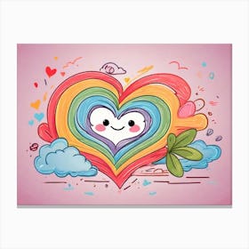 Rainbow Heart 4 Canvas Print