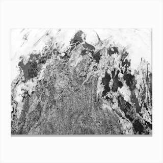 Black and White Marble Mountain I Canvas Print