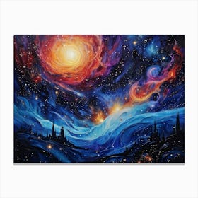 Galaxy Painting Canvas Print