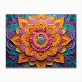 Psychedelic Mandala Canvas Print