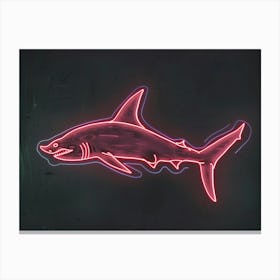 Neon Dark Red Whale Shark 7 Canvas Print