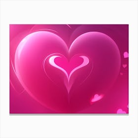 A Glowing Pink Heart Vibrant Horizontal Composition 32 Canvas Print