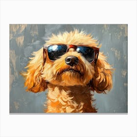 Doodle Wearing Sunglasses 1 Canvas Print