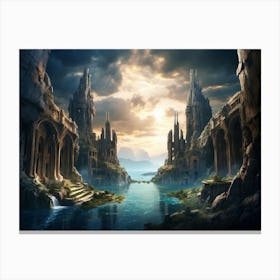 Fantasy City of Water Canvas Print