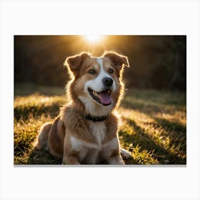 Dog In The Sun Canvas Print