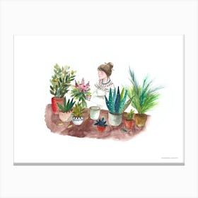 Lamoureuse Des Plantes Canvas Print