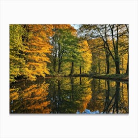 Serene Autumn Reflections 28 Canvas Print