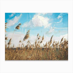 Reeds In The Wind Canvas Print