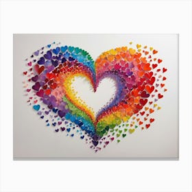 Rainbow Heart 12 Canvas Print