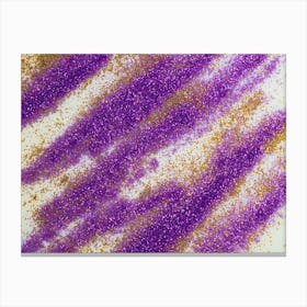 Purple And Gold Glitter Canvas Print