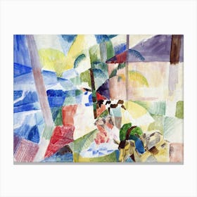 August Macke S Landscape With Children And Goats (1913) Famous Painting Canvas Print
