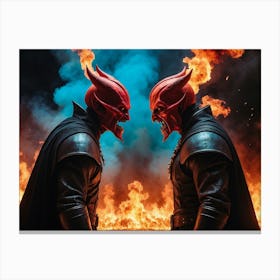 Default Experience The Ultimate Showdown Between Good And Evil 3 Canvas Print