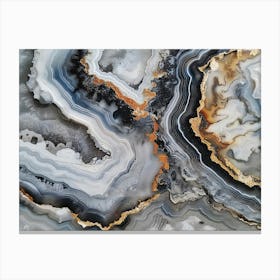 Gray agate Canvas Print