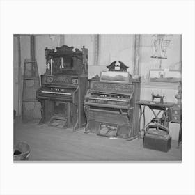 Organs And Other Relics On Display At The Bird Cage Theater Museum, Tombstone, Arizona, The Bird Cage Theater Boasted Canvas Print